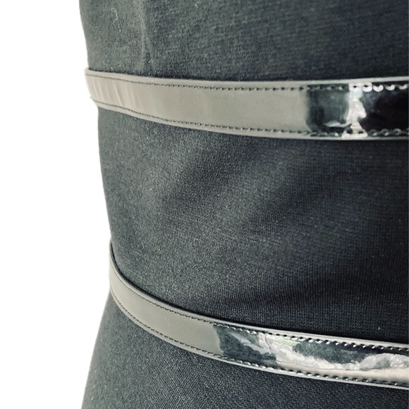 MICHAEL KORS black stretch knit fit & flare Dress - Picture 7 of 11